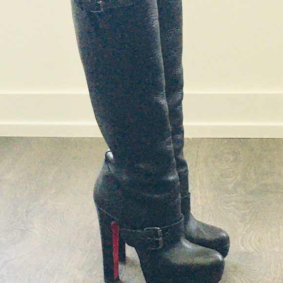 Christian Louboutin black platform boots size 35.5 - Picture 14 of 16
